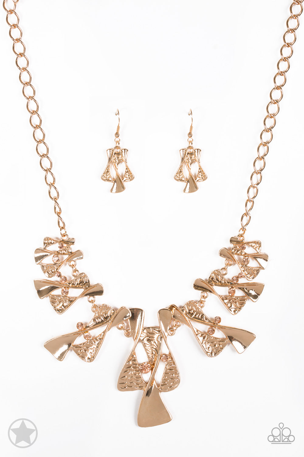 Best Seller!! Sands of Time Gold Necklace with Earrings