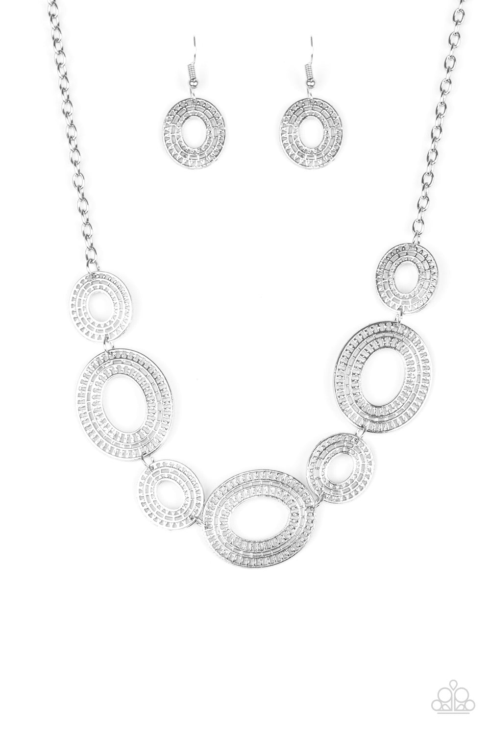 Basically Baltic Paparazzi Accessories Necklace with Earrings Silver