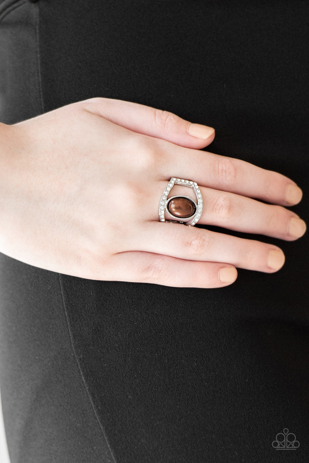 Radiating Riches Paparazzi Accessories Ring Brown