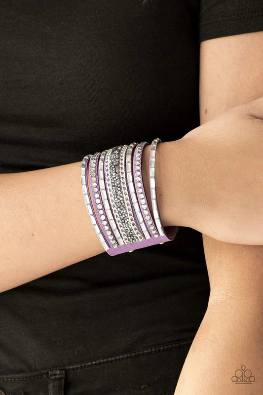 Rhinestone Rumble Purple Paparazzi Accessories Bracelet