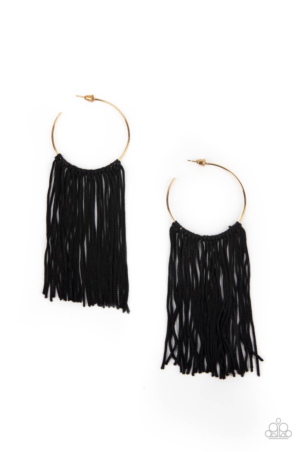 Flauntable Fringe Paparazzi Accessories Hoop Earrings Gold