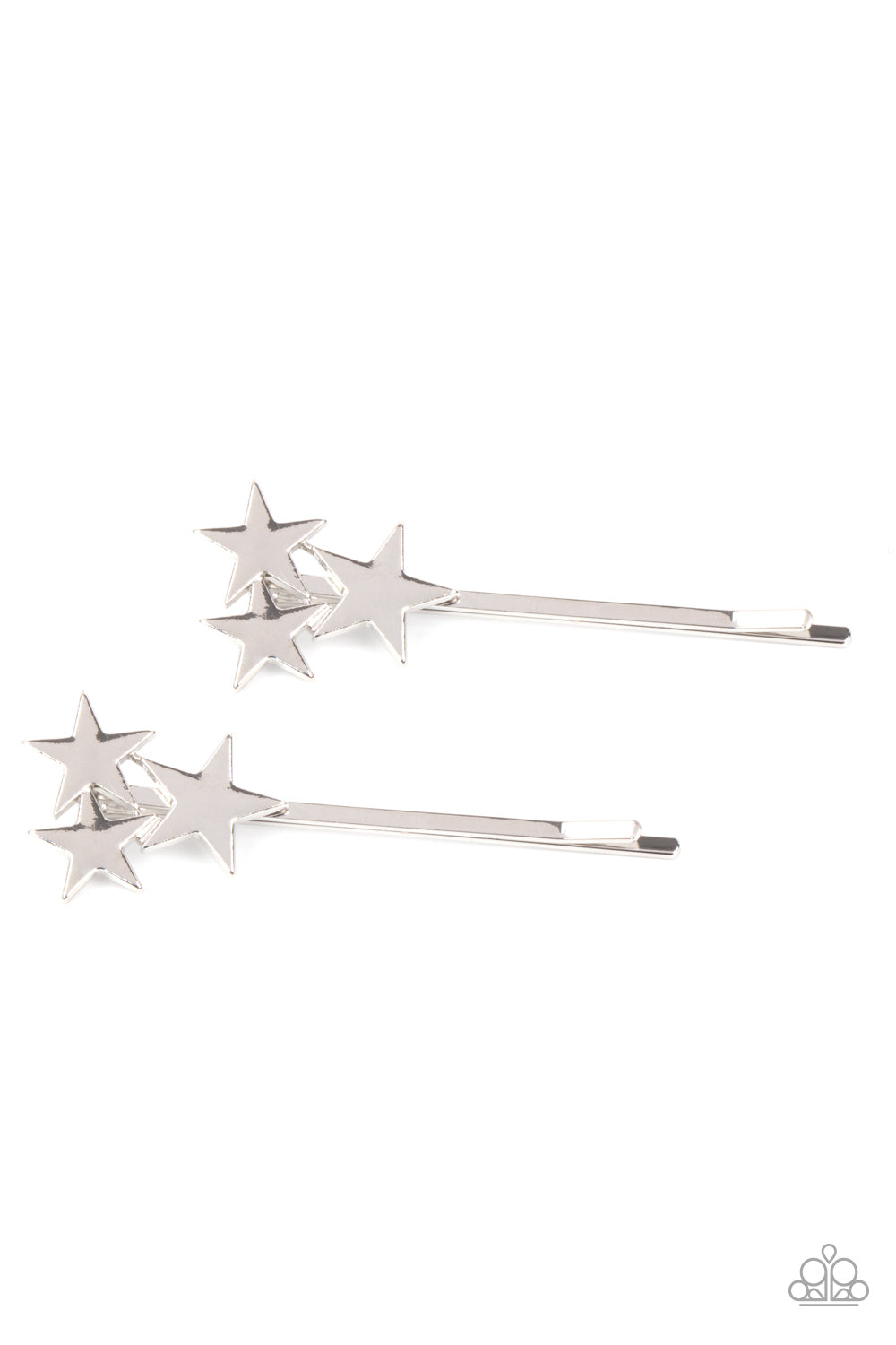 Suddenly Starstruck Paparazzi Accessories Hair Clips - Silver