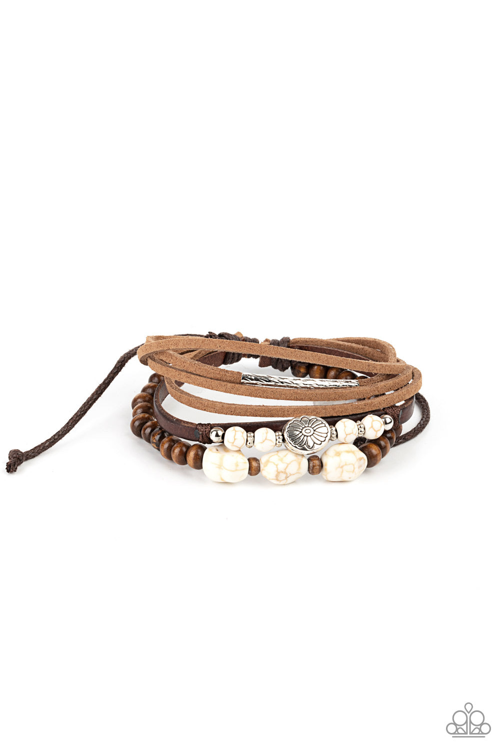 Act Natural Paparazzi Accessories Bracelet White