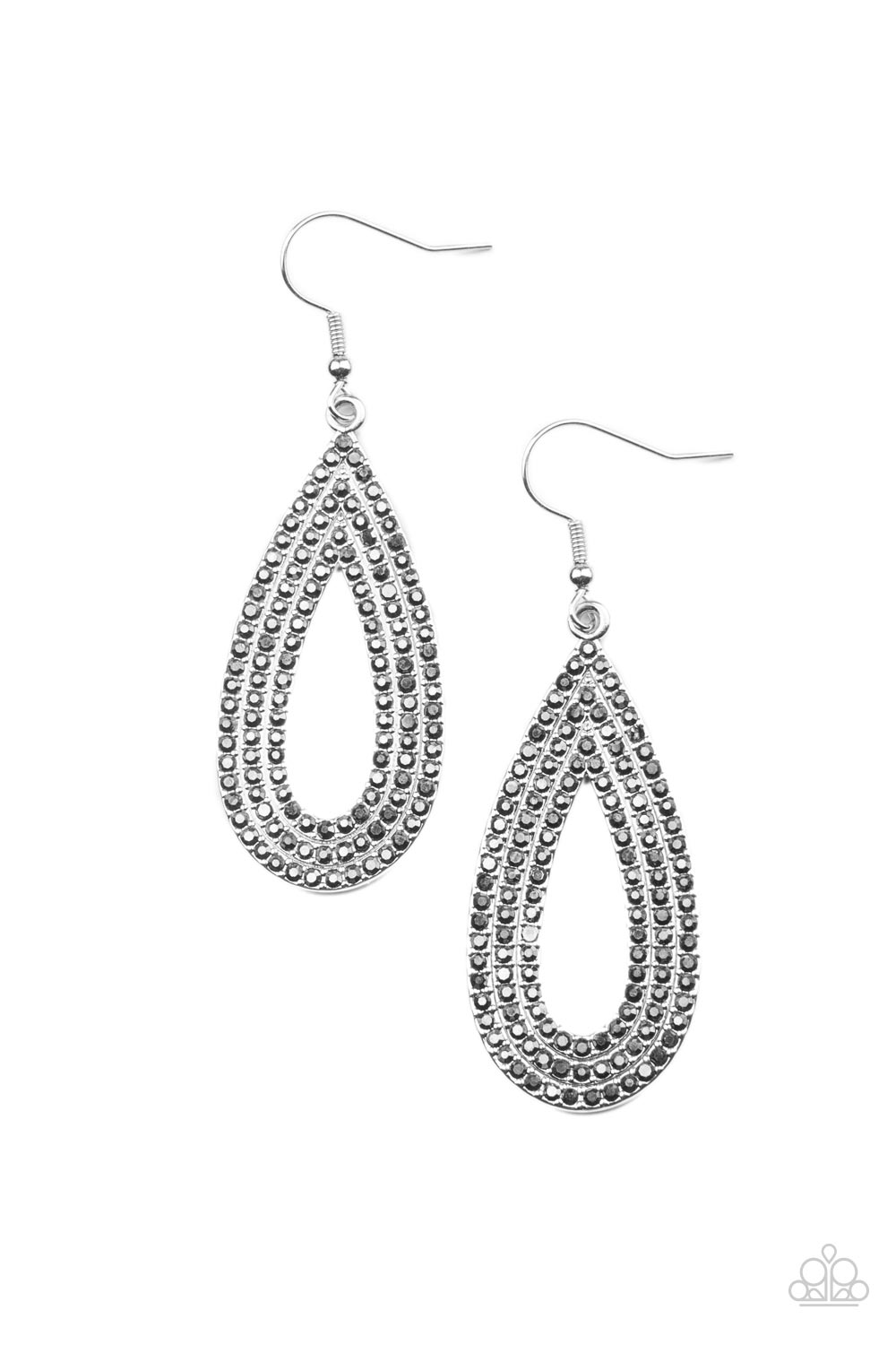 Exquisite Exaggeration Paparazzi Accessories Earrings Silver
