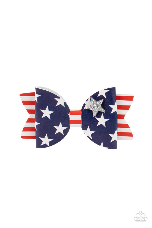 Red, White, and Bows Paparazzi Accessories Hair Clip Multi