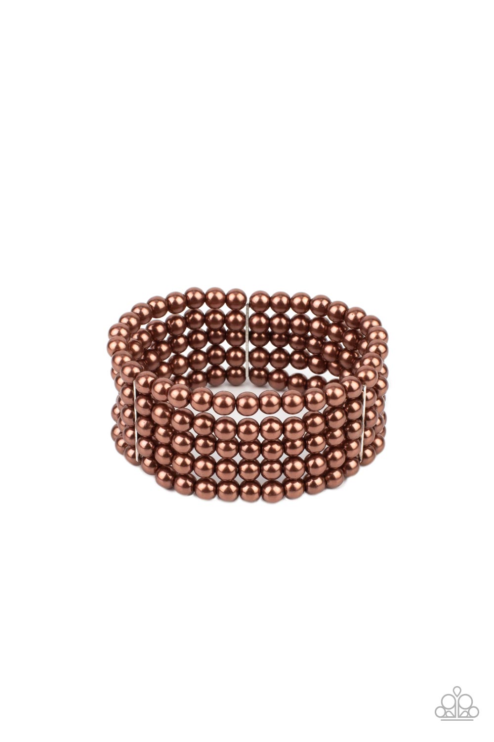 A Pearly Affair Paparazzi Accessories Bracelet Brown