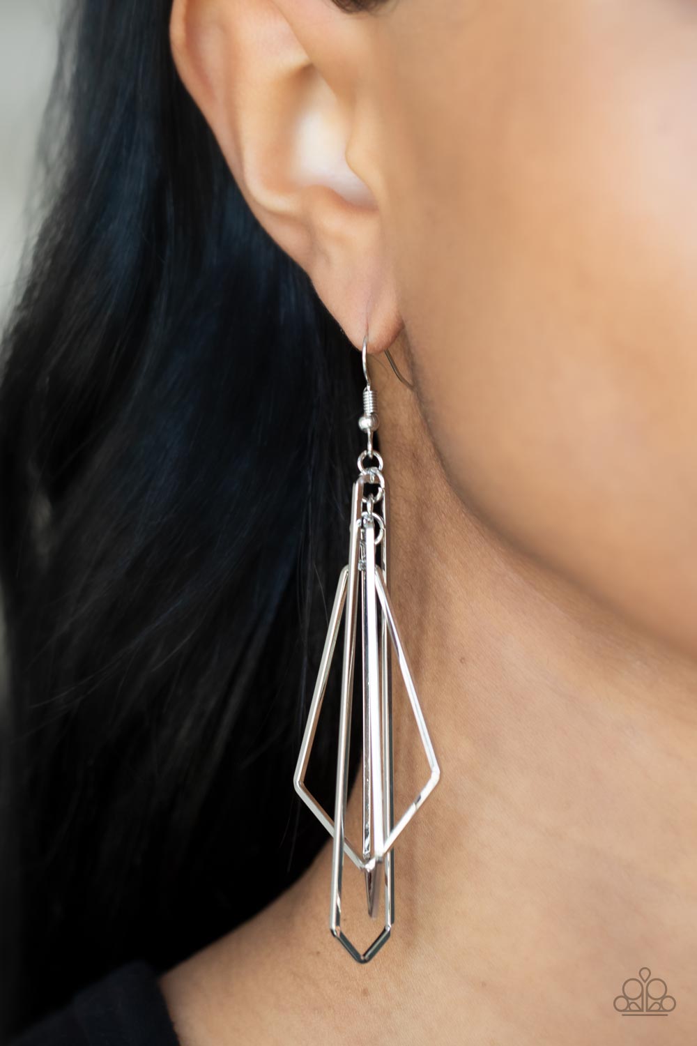 Shape Shifting Shimmer -Paparazzi Accessories Earrings Silver