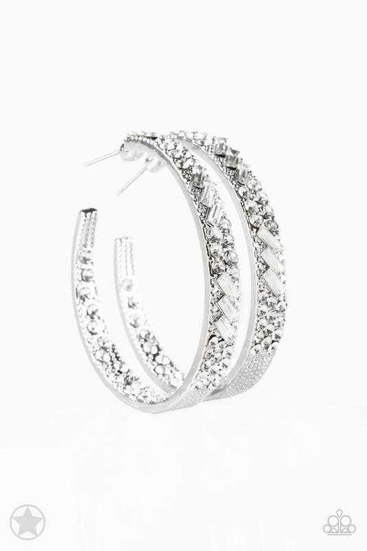 Glitzy By Association – Silver | Paparazzi Earrings