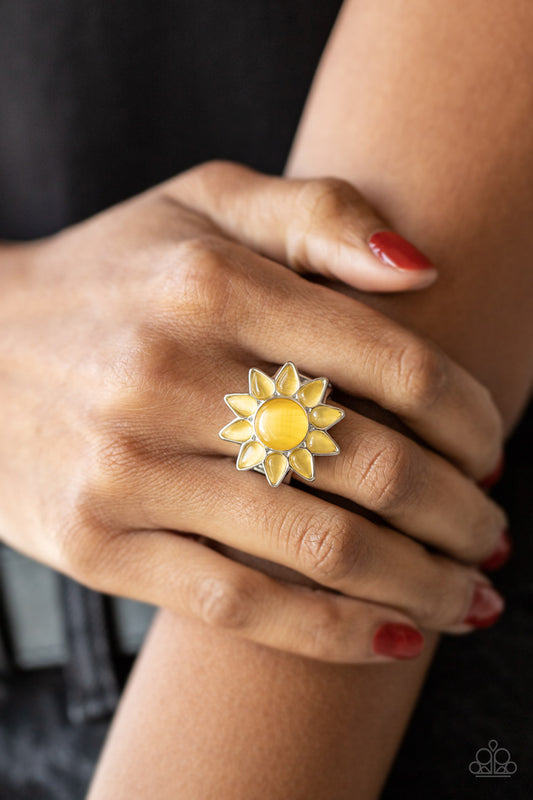 Blossoming Sunbeams Paparazzi Accessories Ring Yellow