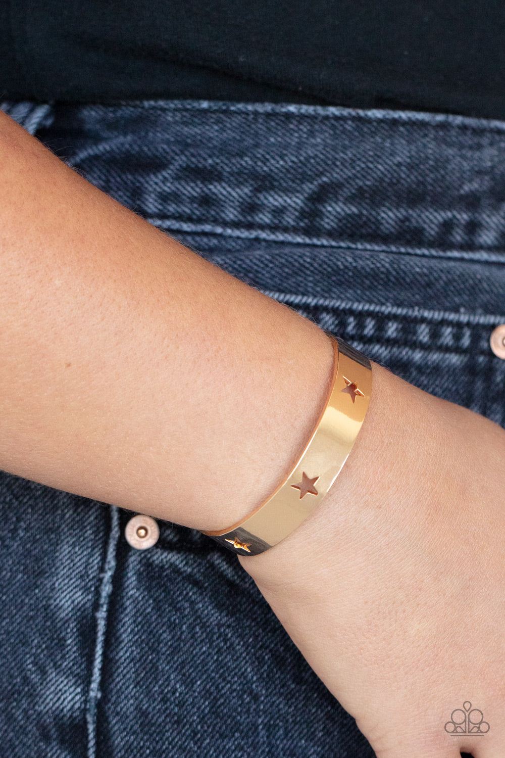 American Girl Glamour Paparazzi Accessories Cuff Bracelet  -Gold