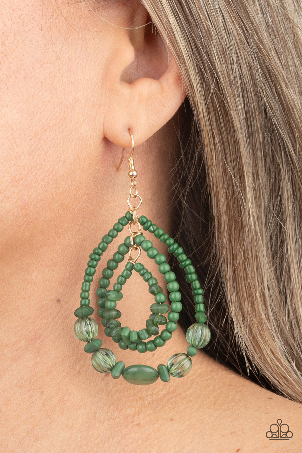 Prana Party Paparazzi Accessories Earrings -Green