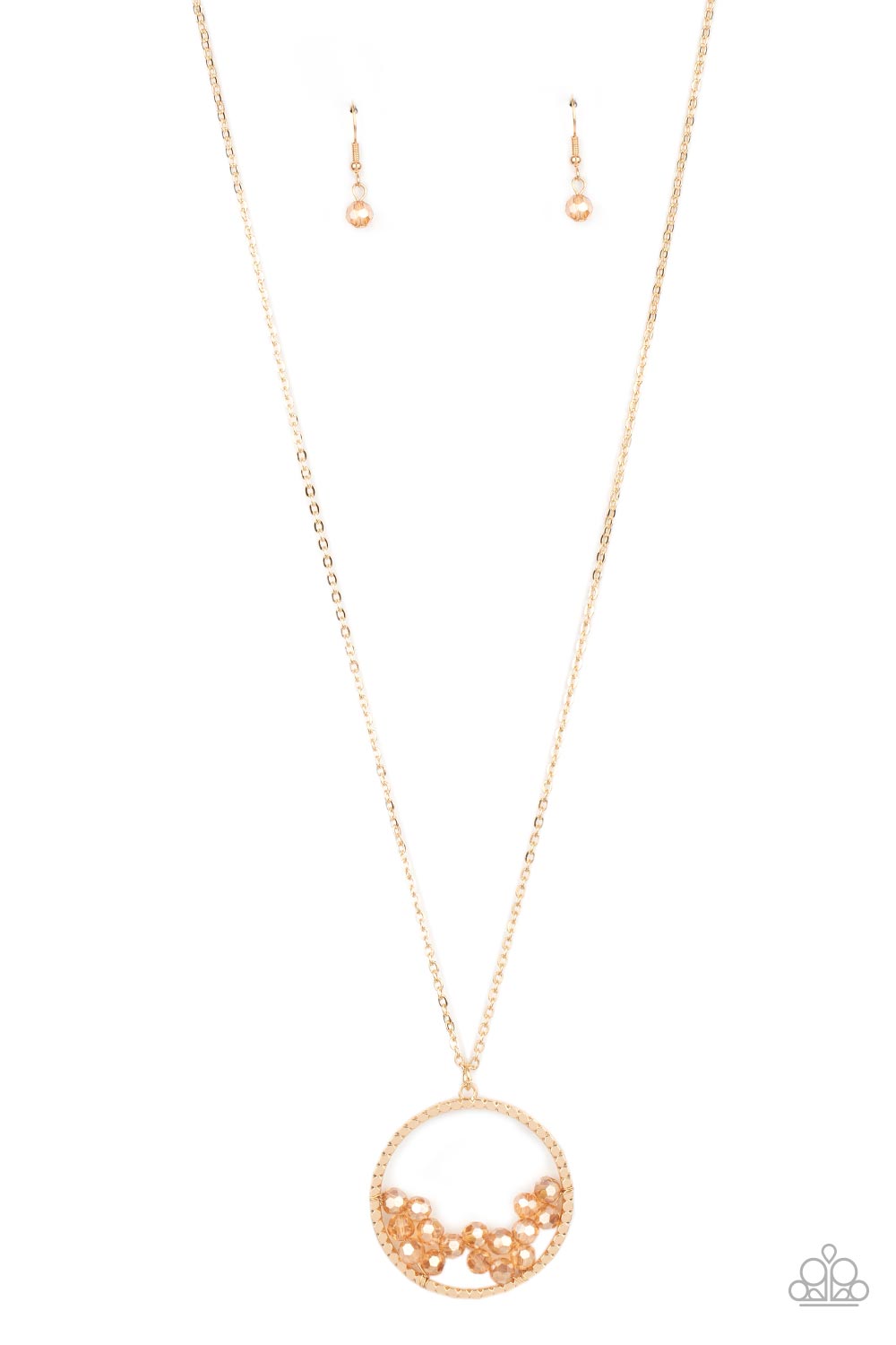 Galactic Glow Paparazzi Accessories Necklace with Earrings - Gold