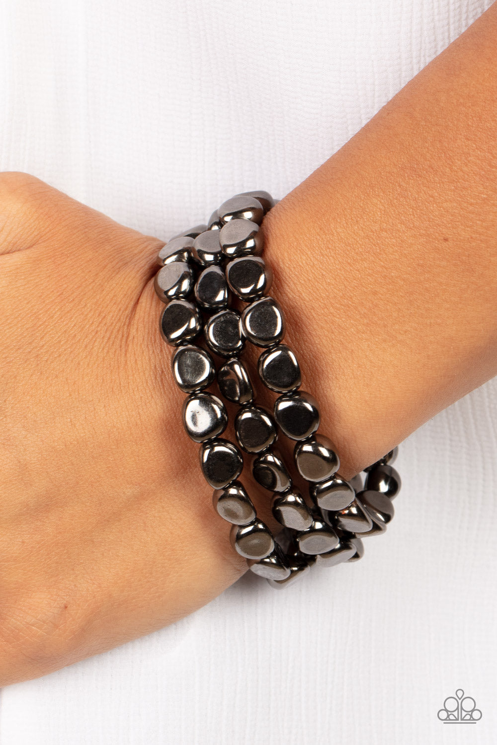 HAUTE Stone Paparazzi Accessories Bracelet Black