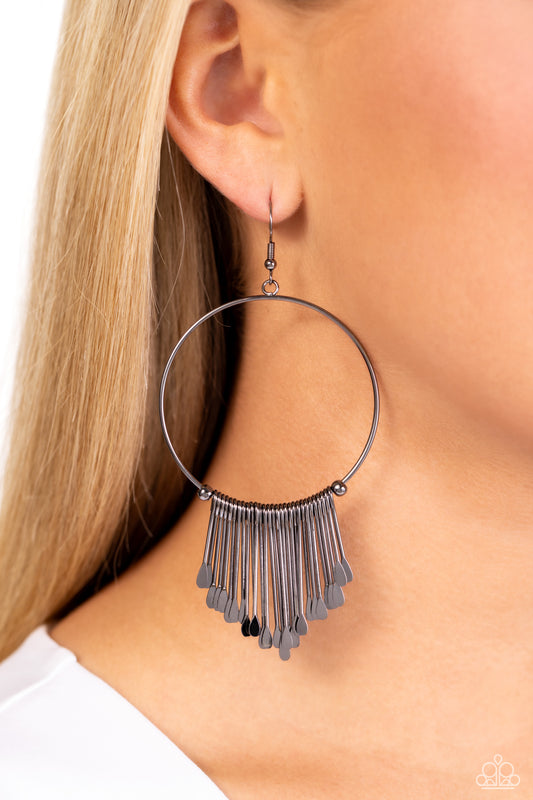 The Little Dipper Paparazzi Accessories Earrings Black