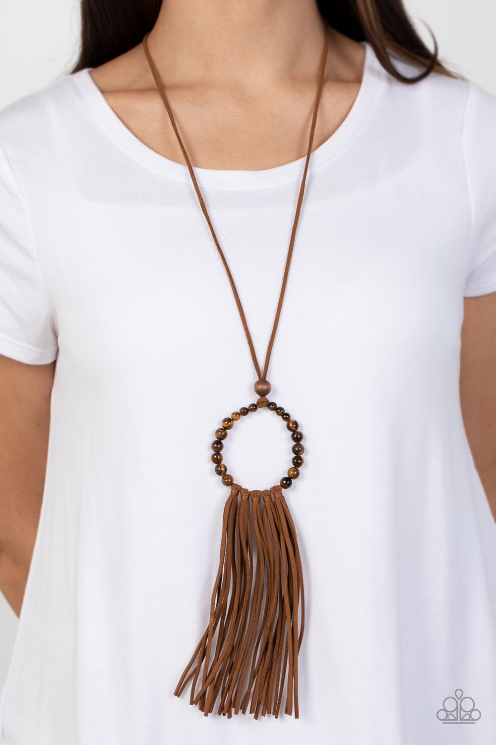 Namaste Mama Paparazzi Accessories Necklace with Earrings - Brown