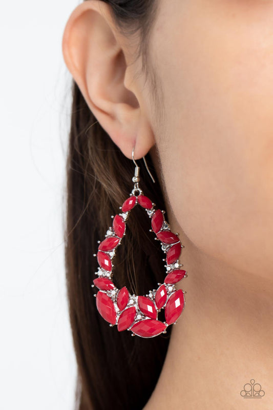 Tenacious Treasure Paparazzi Accessories Earrings - Red
