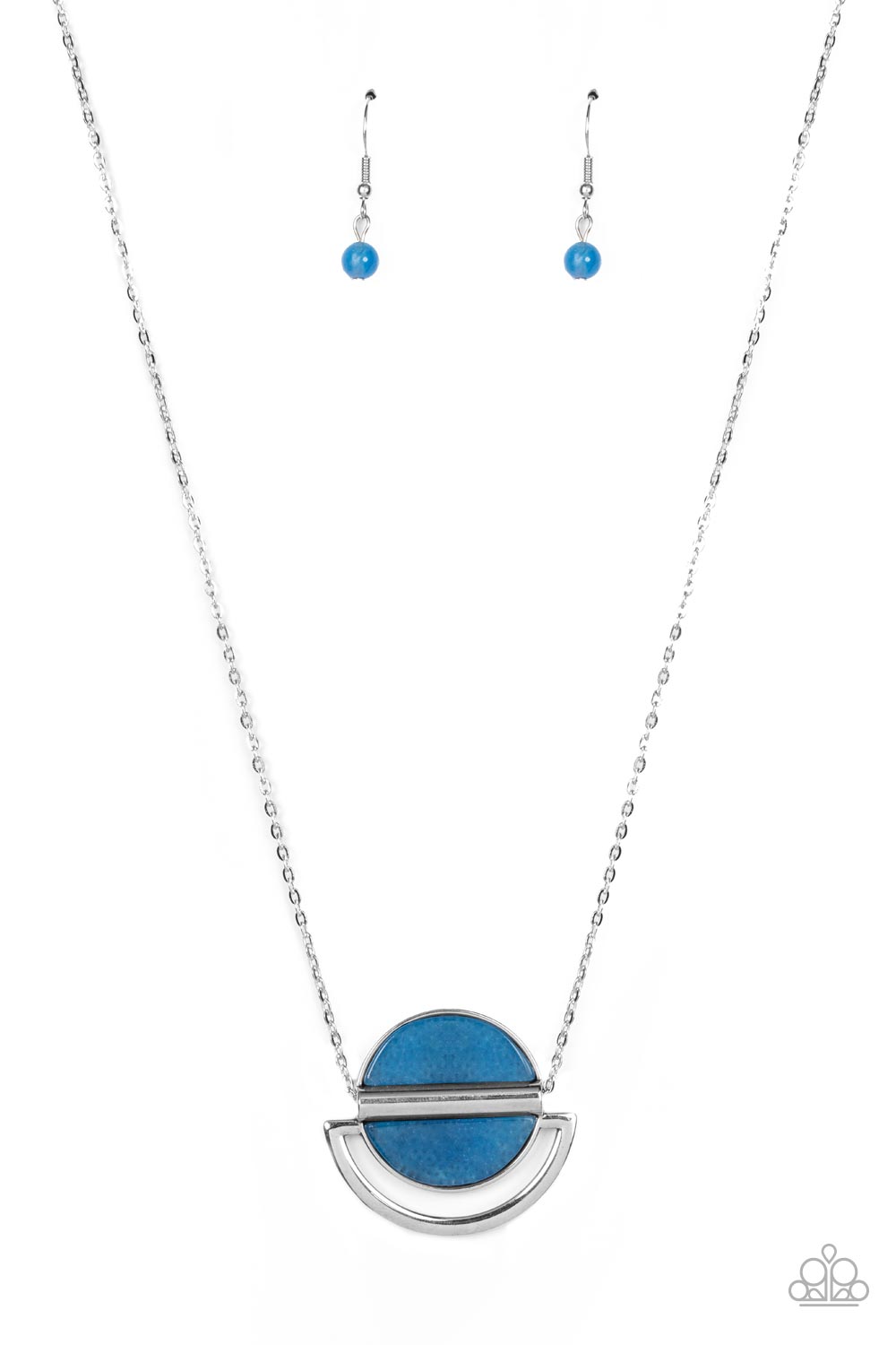 Ethereal Eclipse Paparazzi Accessories Necklace with Earrings Blue