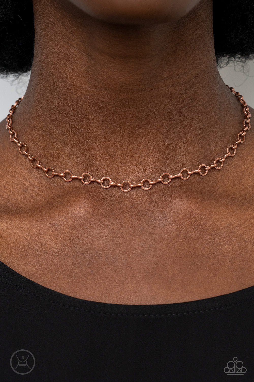 Keepin it Chic Paparazzi Accessories Choker with Earrings -Copper