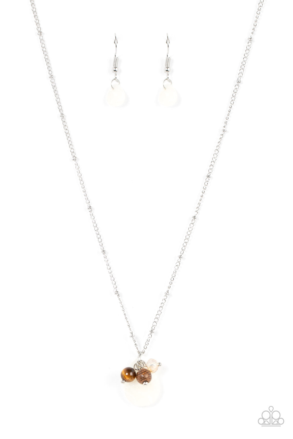 Cherokee Canyon Paparazzi Accessories Necklace with Earrings - White