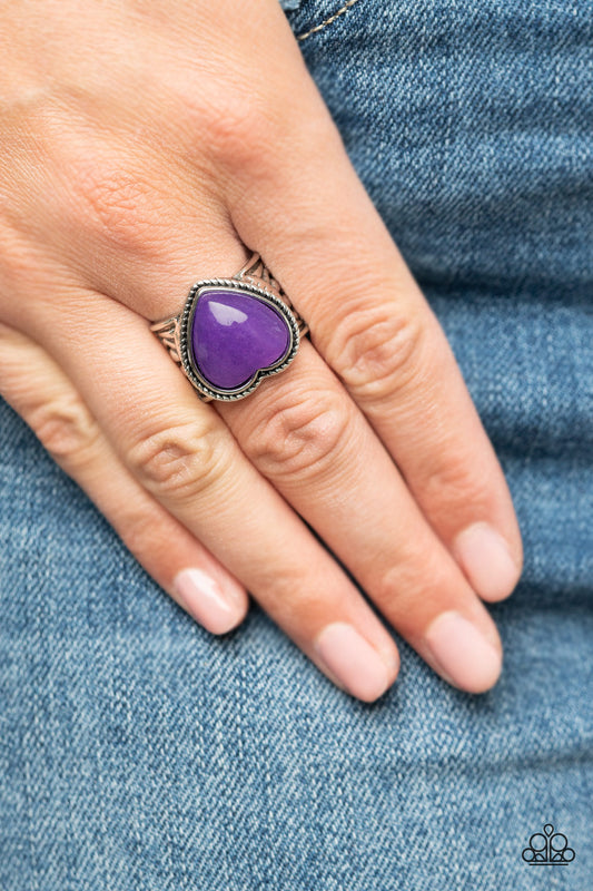 Stone Age Admirer Paparazzi Accessories Ring Purple