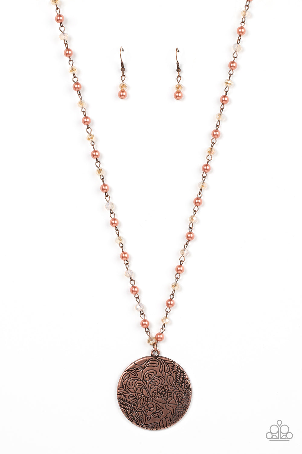 Secret Cottage Paparazzi Accessories Necklace with Earrings Copper