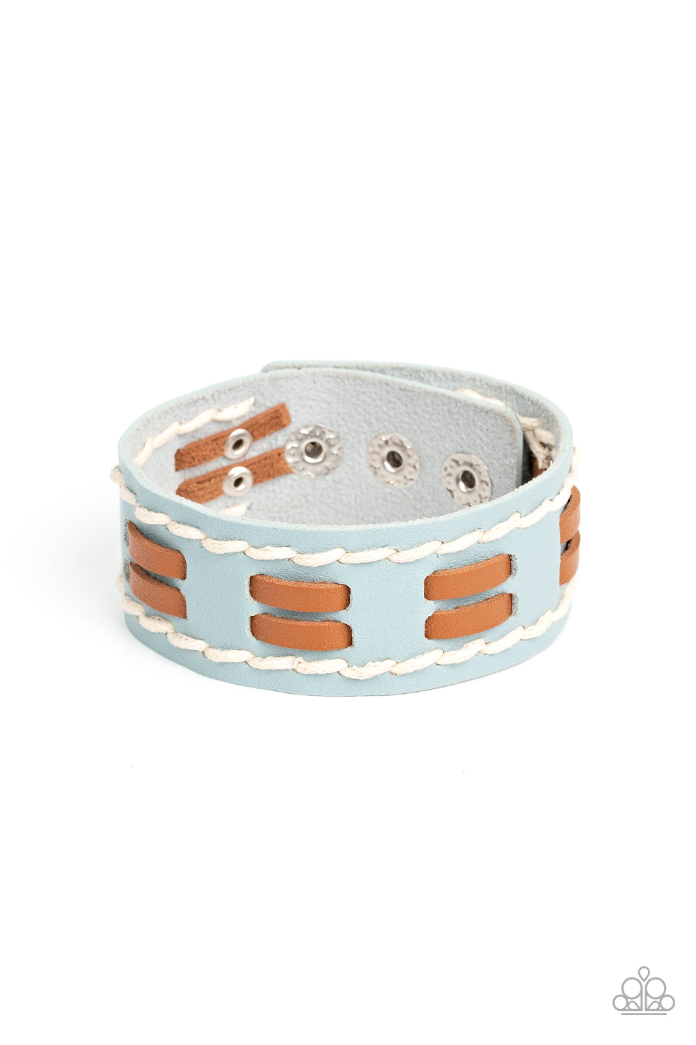 In the FRONTIER Running Paparazzi Accessories Bracelet Blue