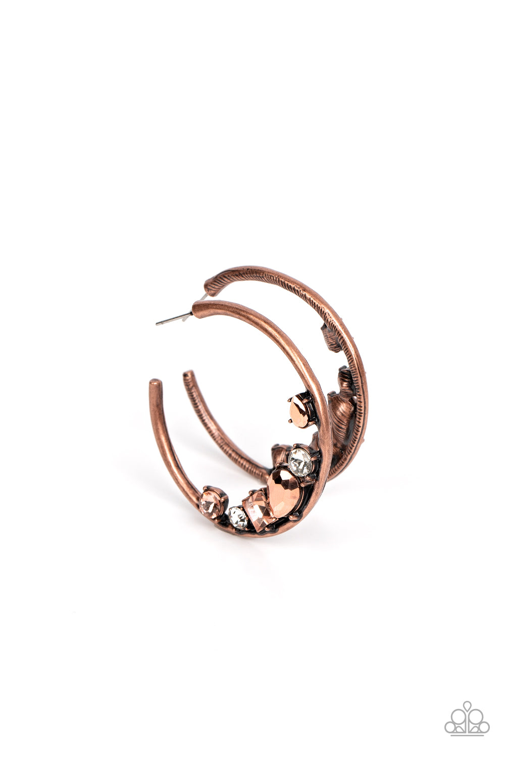 Attractive Allure Paparazzi Accessories Hoop Earrings Copper