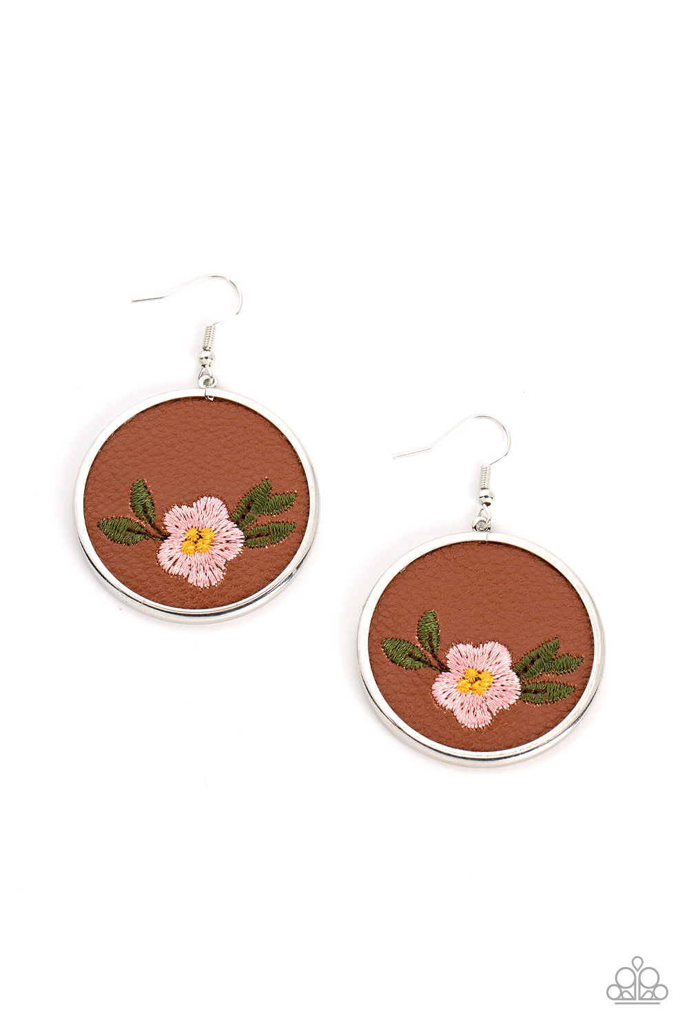 Prairie Patchwork Paparazzi Accessories Earrings Pink