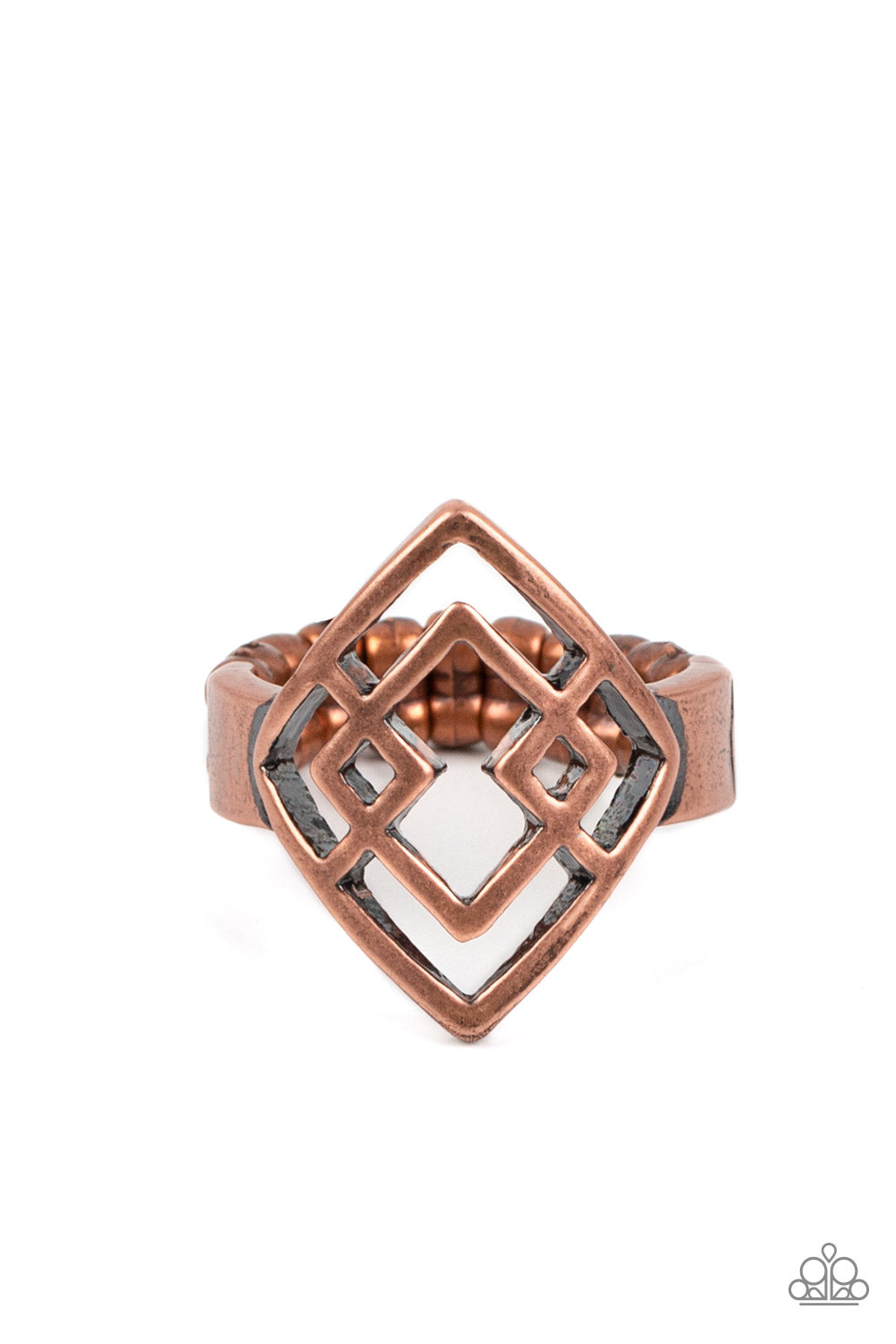 Diamond Duo Paparazzi Accessories Rings - Copper