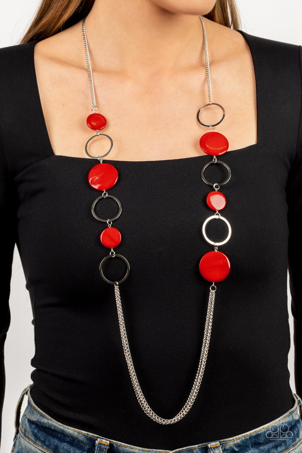 Beach Hub Paparazzi Accessories Necklace with Earrings Red