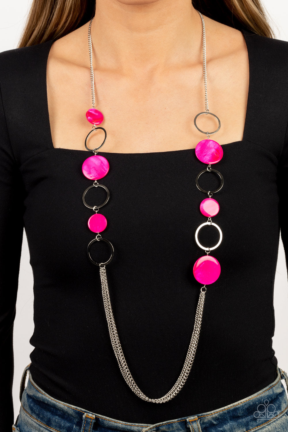 Beach Hub Paparazzi Accessories Necklace with Earrings - Pink