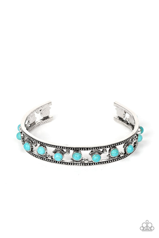 Badlands Bliss Paparazzi Accessories Cuff Bracelet Blue