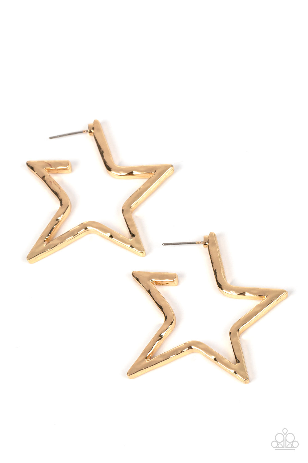 All-Star Attitude Paparazzi Accessories Hoop Earrings Gold