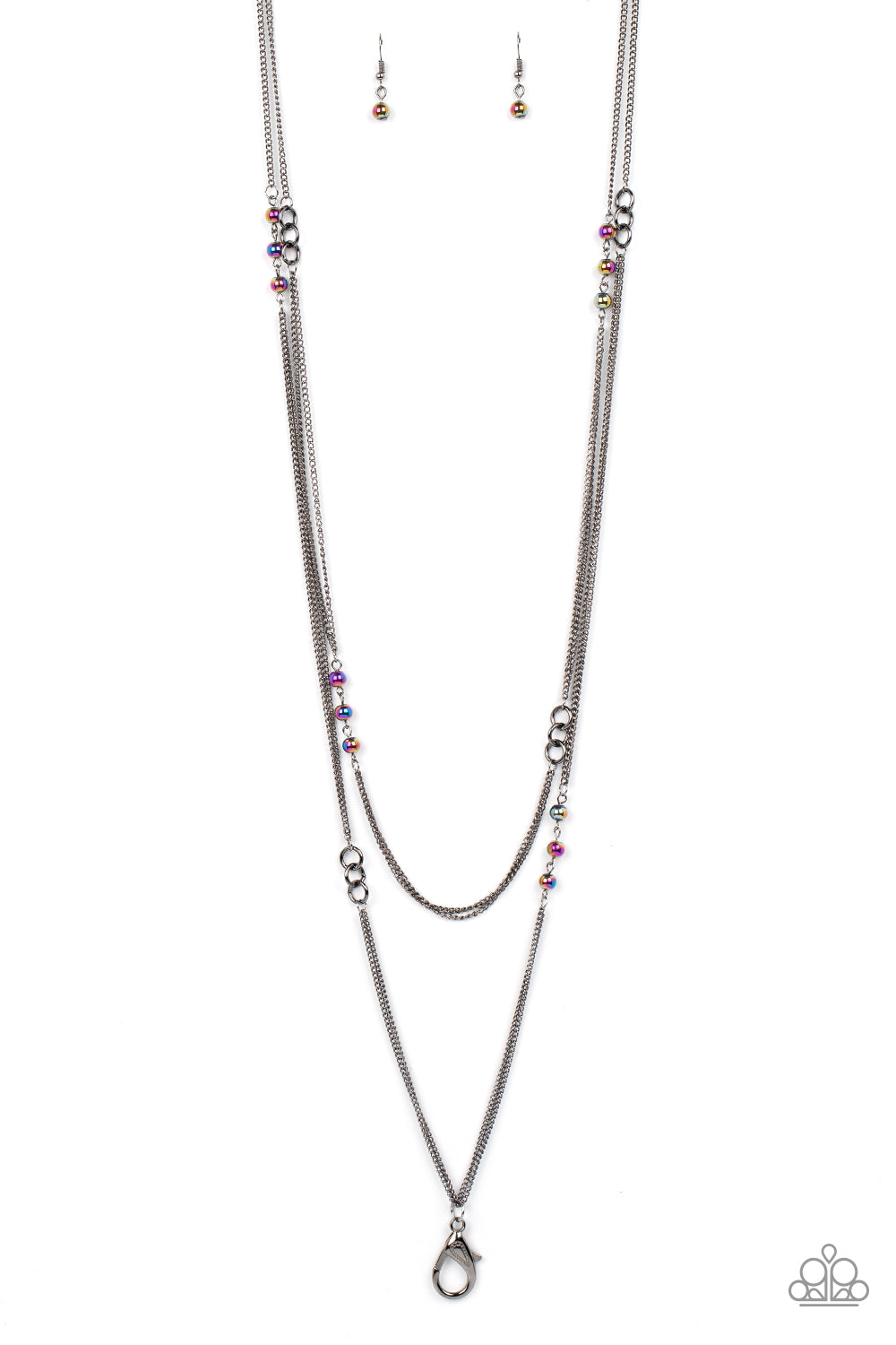 Ethereal Expectations Paparazzi Accessories Lanyard with Earrings Multi