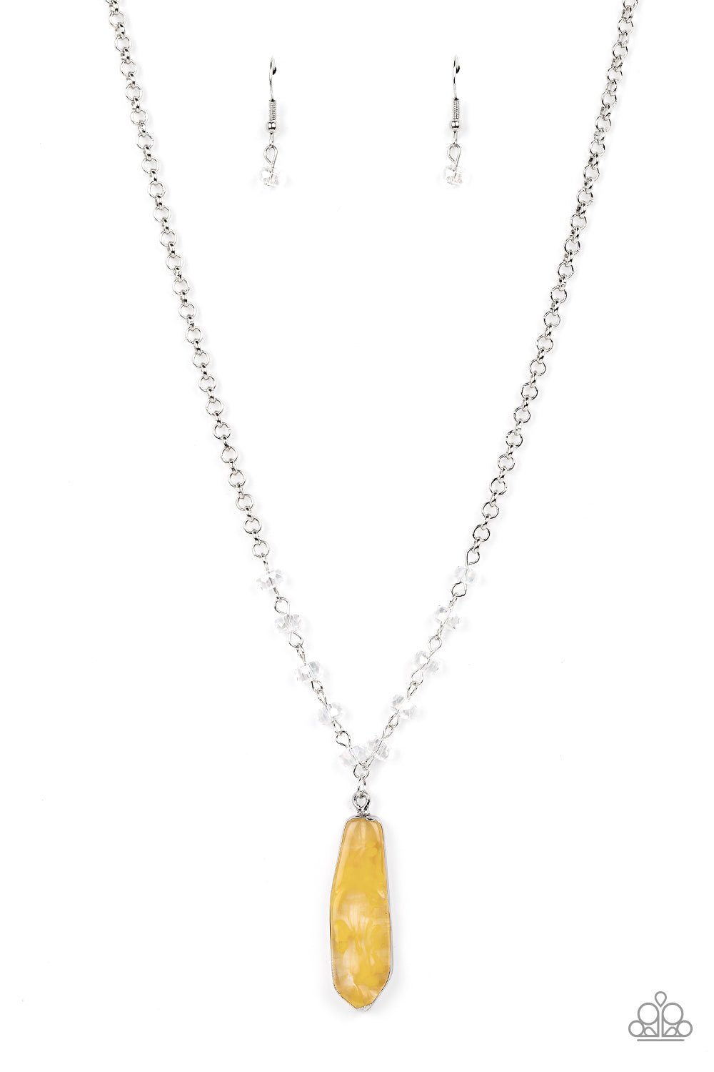 Magical Remedy Paparazzi Accessories Necklace with Earrings Yellow