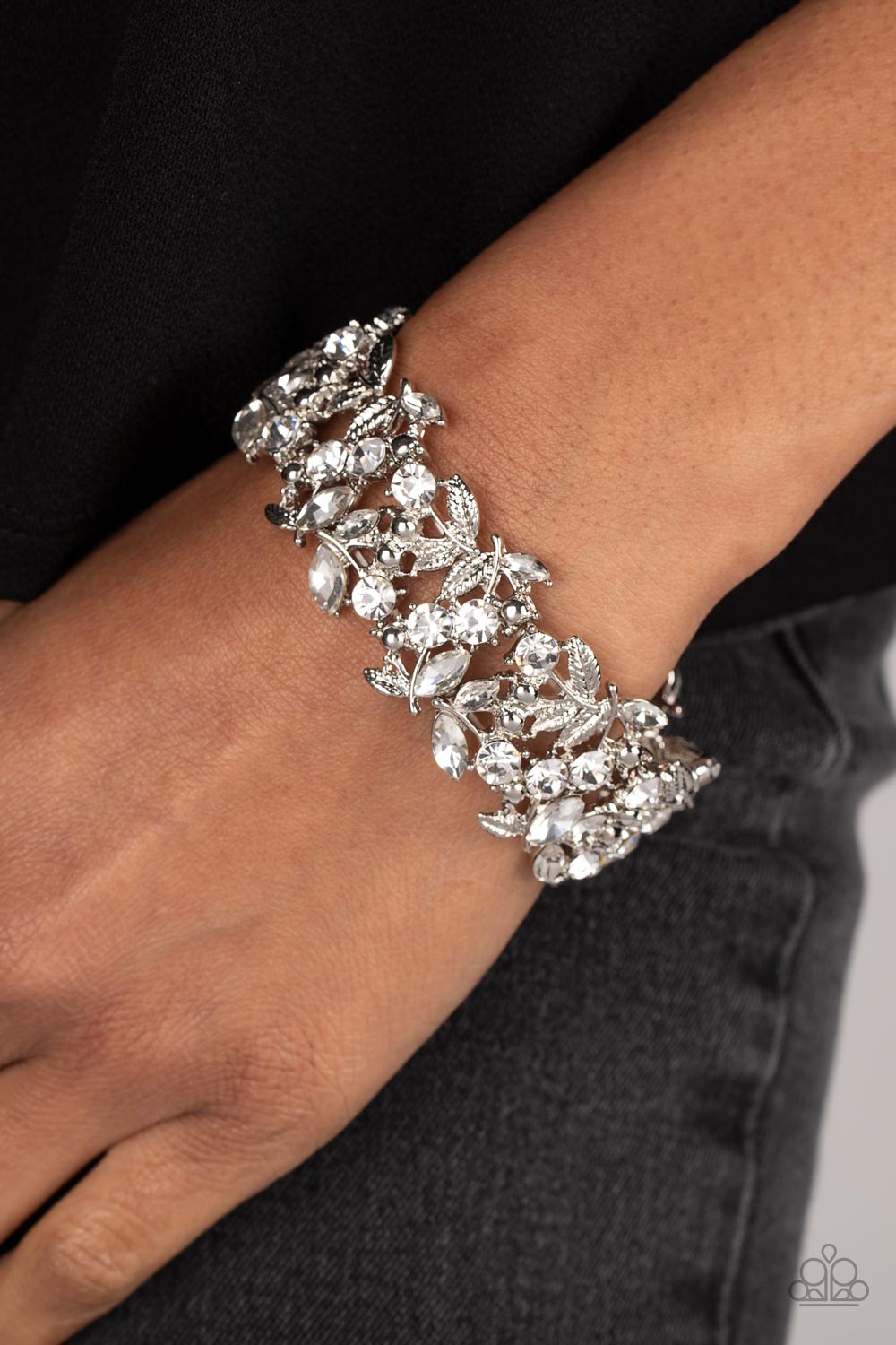 Feathered Finesse Paparazzi Accessories Bracelet White