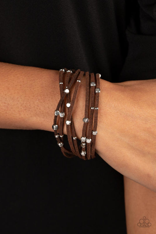 Clustered Constellations Paparazzi Accessories Bracelet Brown