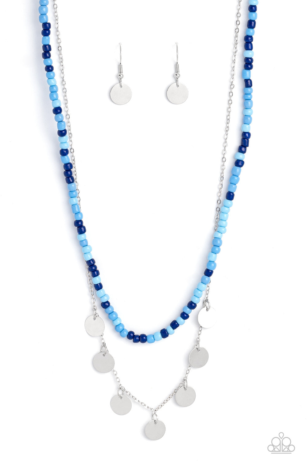 Comet Candy Paparazzi Accessories Necklace with Earrings Blue