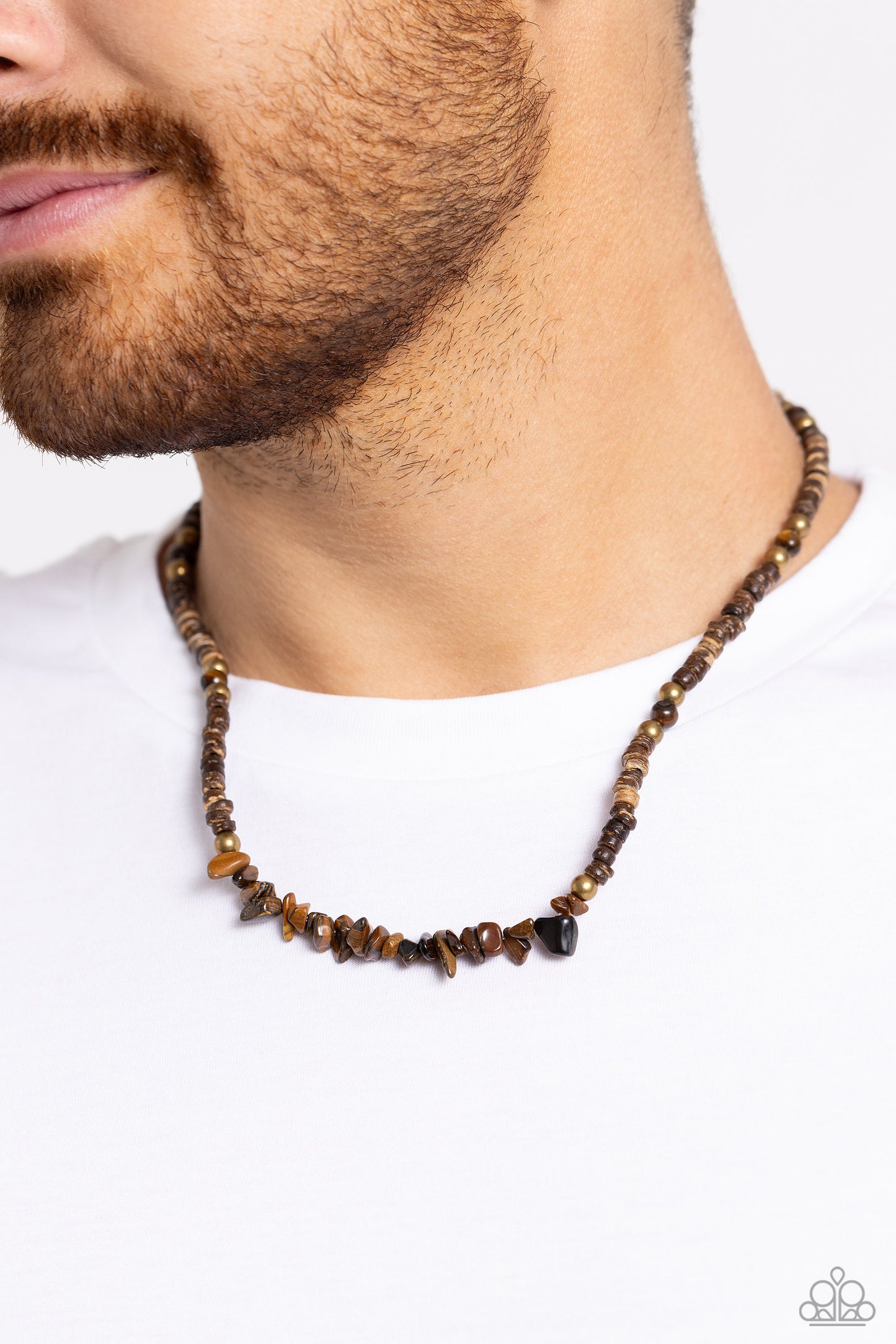Wild Woodcutter Paparazzi Accessories Necklaces - Brass