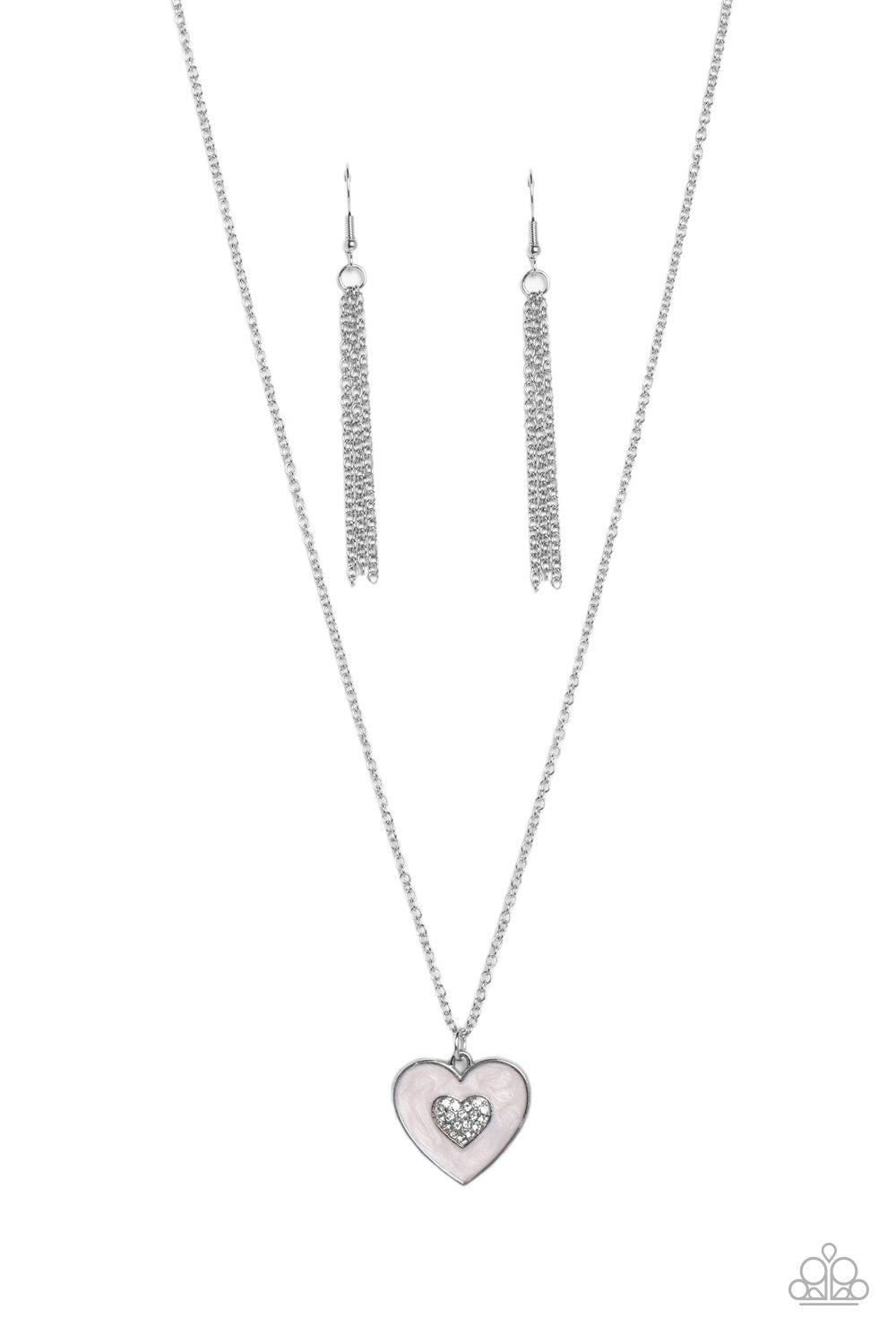 So This Is Love Paparazzi Accessories Necklace with Earrings Pink