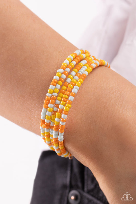 Coiled Candy Paparazzi Accessories Bracelet Yellow