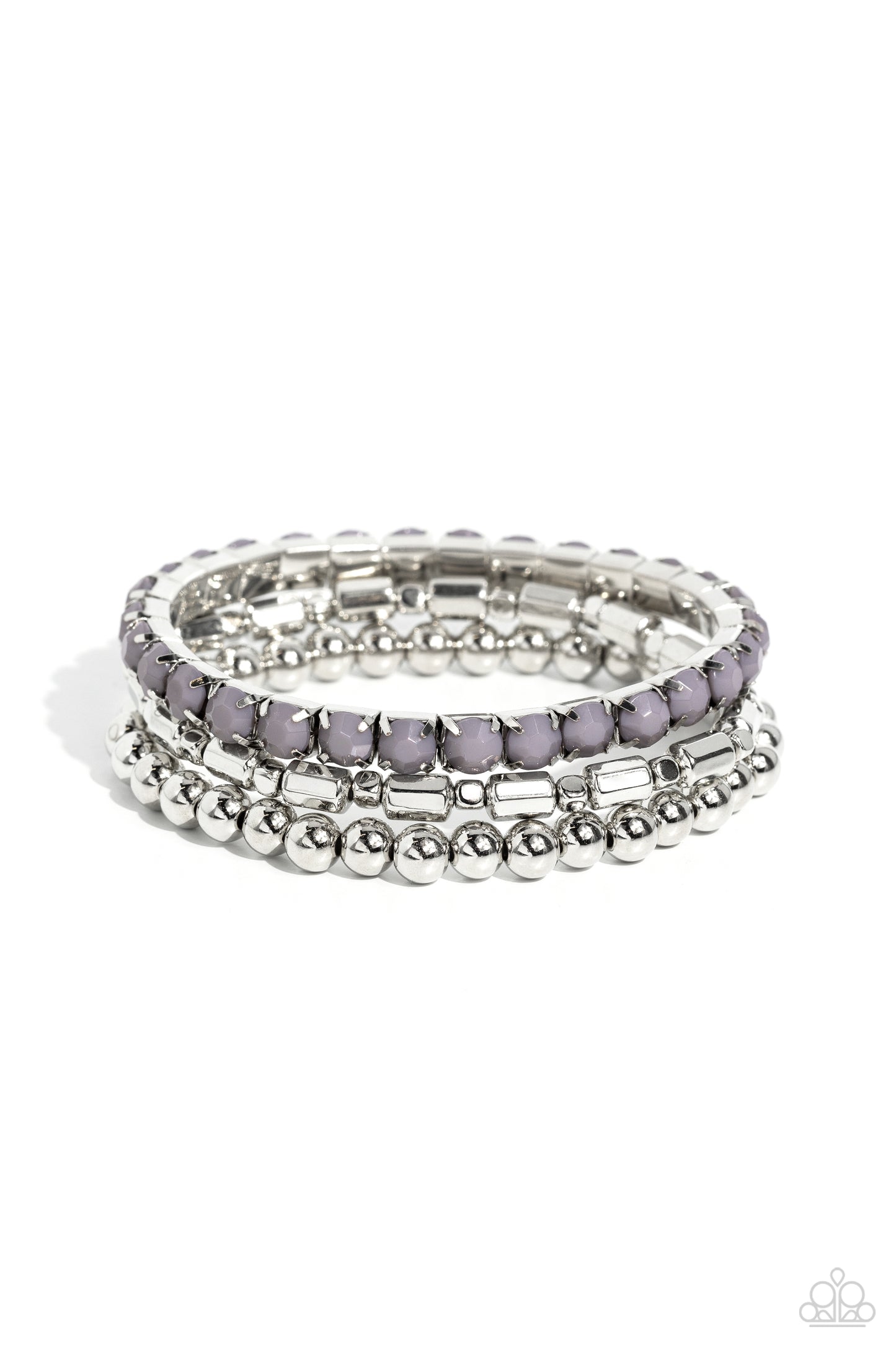 Monochromatic Maverick Paparazzi Accessories Bracelet - Silver