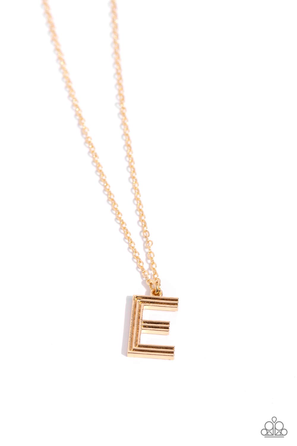 Leave Your Initials Paparazzi Accessories Necklace with Earrings Gold - E
