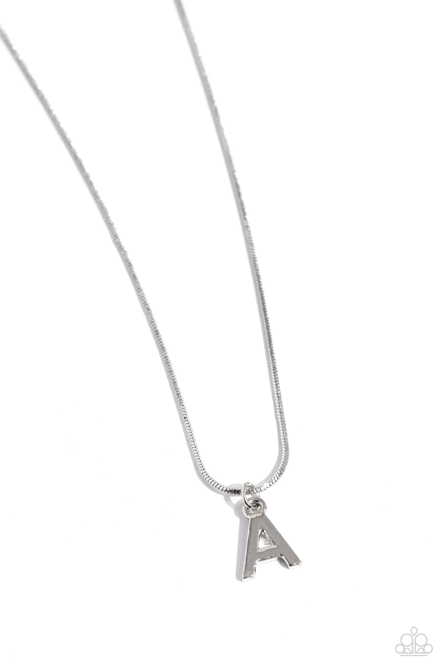 Seize the Initial Paparazzi Accessories -Necklaces with Earrings - Silver - A