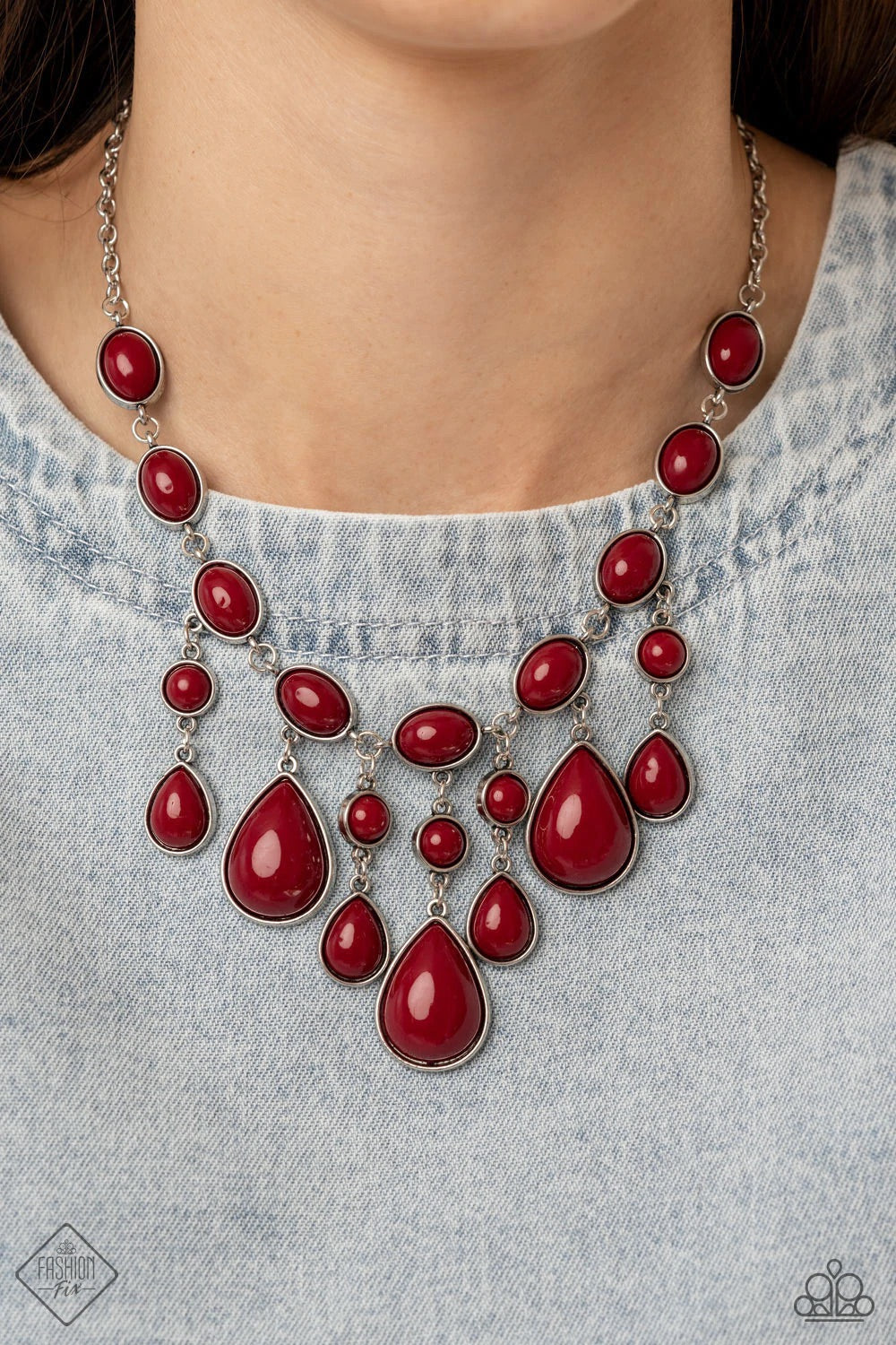 Mediterranean Mystery Paparazzi Accessories Necklace with Earrings
