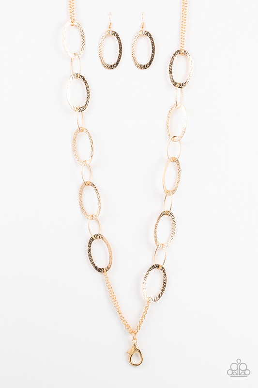 Glimmer Goals Paparazzi Accessories Lanyard with Earrings