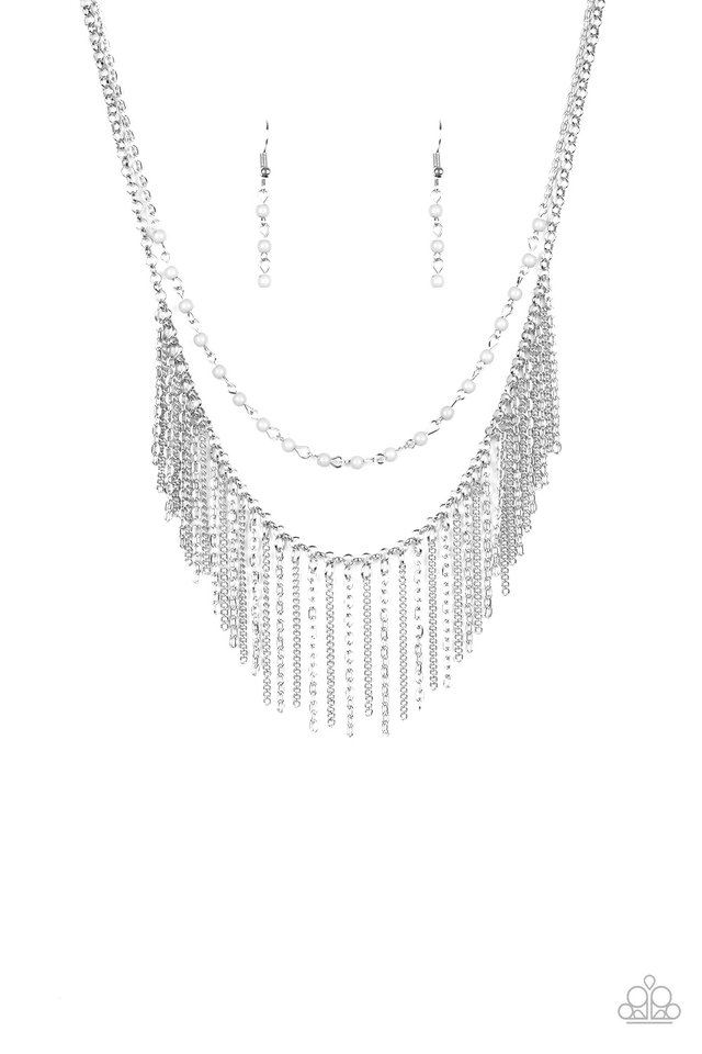 Fierce in Fringe Paparazzi Accessories Necklace with Earrings