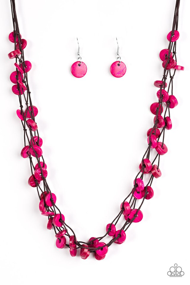 Hopping Honolulu Paparazzi Accessories Necklace with Earrings