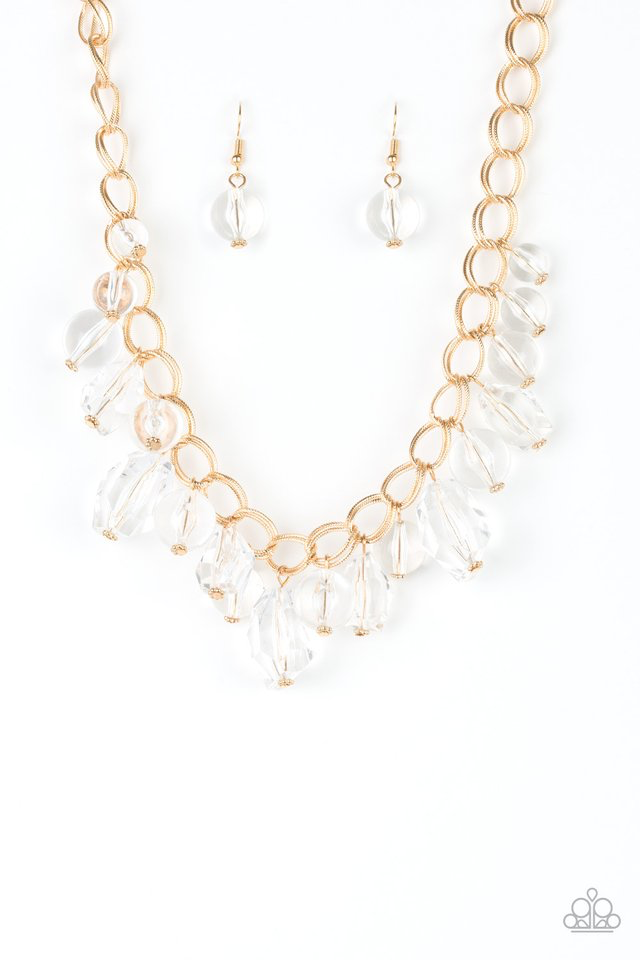 Gorgeously Globetrotter Necklace with Earrings Gold