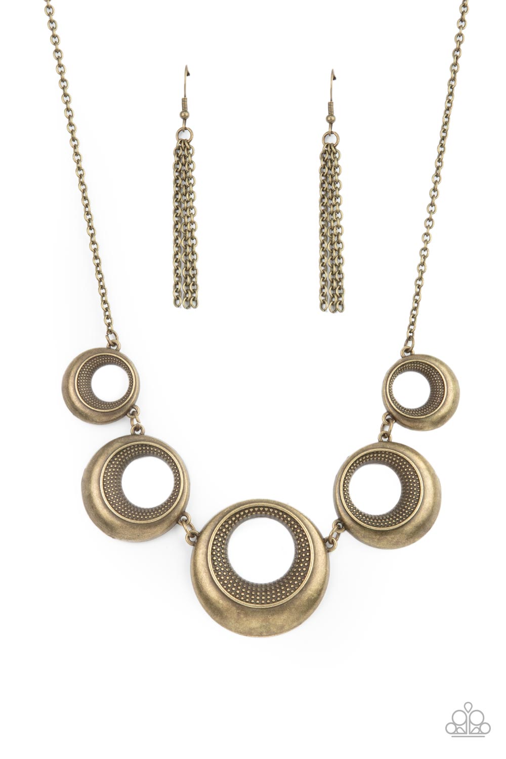 Solar Cycle Paparazzi Accessories Necklace with Earrings
